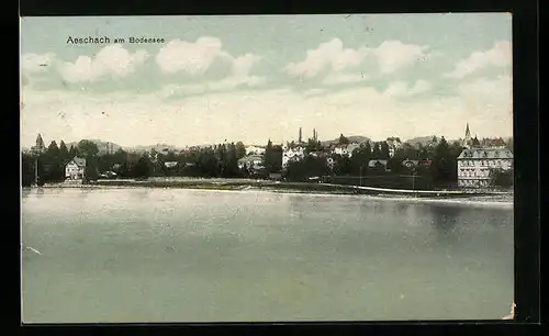 AK Aeschach am Bodensee, Ortsansicht vom Wasser aus