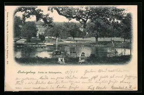 AK Ludwigsburg, Partie im Schlossgarten