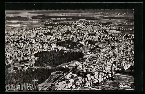AK Schwenningen am Neckar, Ortsansicht vom Flugzeug aus