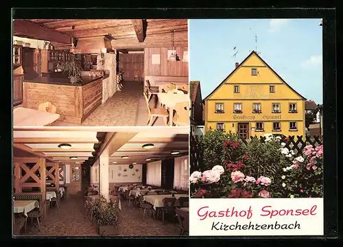 AK Kirchehrenbach, Gasthof Sponsel, Hauptstrasse 45, Innenansichten