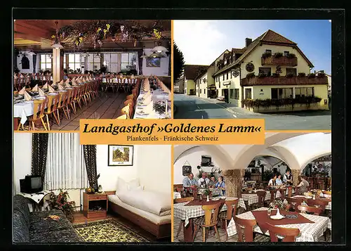 Klapp-AK Plankenfels, Gasthof Goldenes Lamm, Hauptstr. 9, Innenansichten