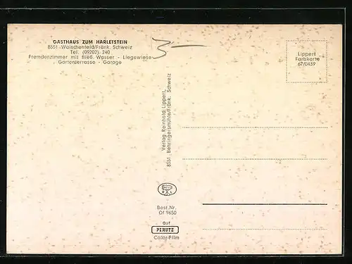 AK Waischenfeld /Fränk. Schweiz, Gasthaus zum Harletstein