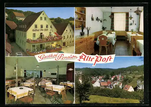 AK Obertrubach /Fränkische Schweiz, Gasthof-Pension Alte Post, Innenansichten