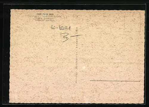 AK Egloffstein /Fränkische Schweiz, Cafe Fritz Heid