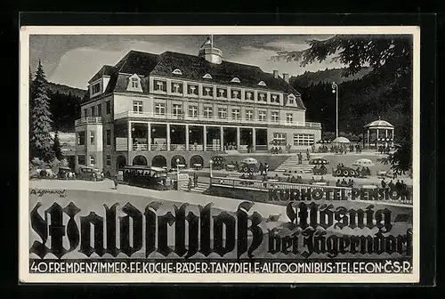 AK Mösnig bei Jägerndorf, Kurhotel-Pension Waldschloss