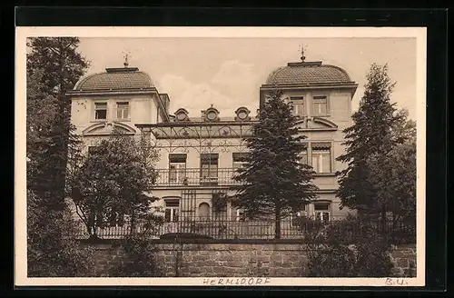 AK Hermsdorf /sächs. Schweiz, Erholungsheim des Zentralverbandes der Angestellten Ortsgruppe Dresden