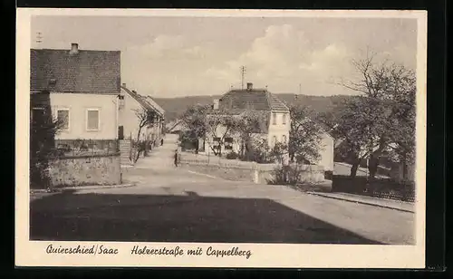 AK Quierschied /Saar, Holzerstrasse mit Cappelberg