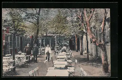 AK Berlin-Stralau, Restaurant Neu-Seeland, Kynaststrasse 19