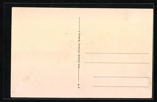 AK Rittersbach i. Mitfr., Schulhaus, Ortspartie, Pfarrhaus