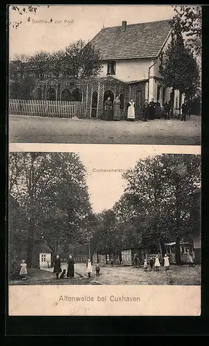 AK Altenwalde b. Cuxhaven, Gasthaus zur Post, Cuxhavenerstr.