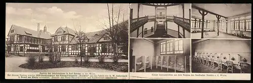 Klapp-AK Bad Sooden a. d. Werra, Neubau des Inhalatoriums, Innen- und Aussenansichten