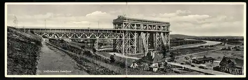 Klapp-AK Niederfinow, Ansicht vom Schiffshebewerk