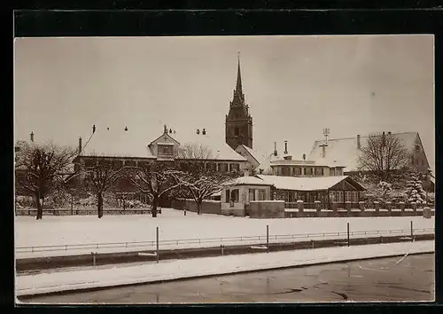 AK Bohlingen, Ortsansicht im Schnee