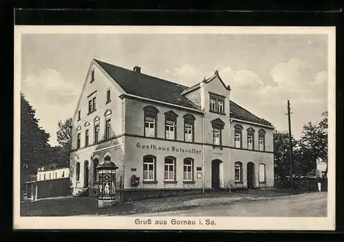 AK Gornau i. Sa., Gasthaus Ratskeller