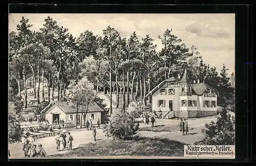 Künstler-AK Rednitzhembach, Gasthaus Kuhr`scher Keller