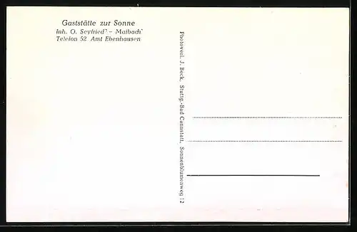 AK Maibach, Gaststätte zur Sonne