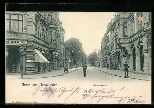 AK Neumünster, Blick in die Kielerstrasse
