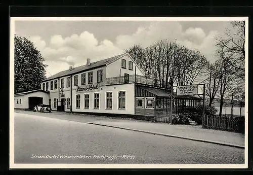 AK Flensburg, Strandhotel Wassersleben an der Flensburger Förde