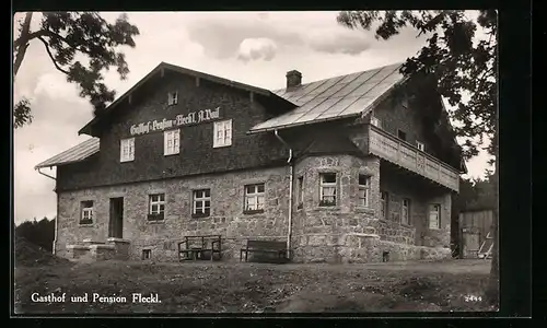 AK Fleckl / Fichtelgeb., Gasthof-Pension Fleckl