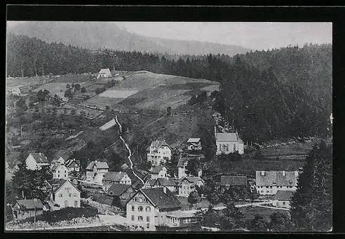 AK Schönmünzach / Württ., Ortsansicht aus der Vogelschau