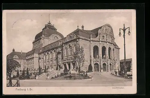 AK Freiburg i. Br., Stadttheater