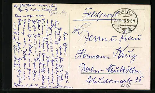 AK Mainz, Marktplatz mit Marktbrunnen