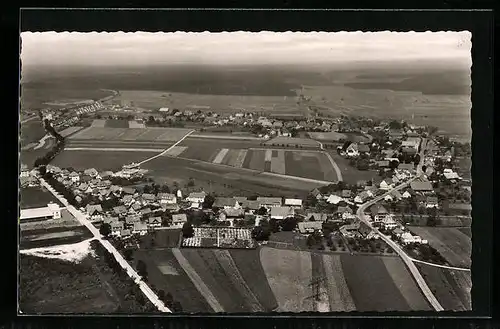 AK Mönchweiler / Schwarzwald, Gesamtansicht vom Flugzeug aus gesehen