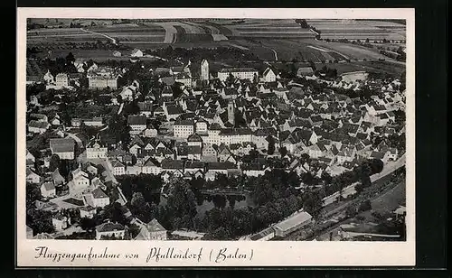 AK Pfullendorf / Baden, Ortsansicht vom Flugzeug aus gesehen