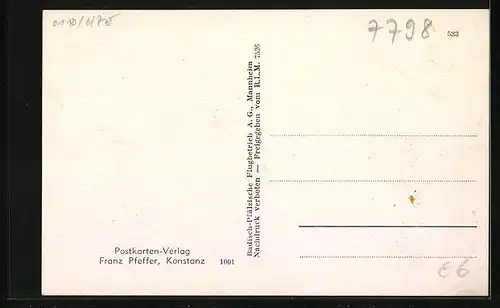 AK Pfullendorf / Baden, Ortsansicht vom Flugzeug aus gesehen