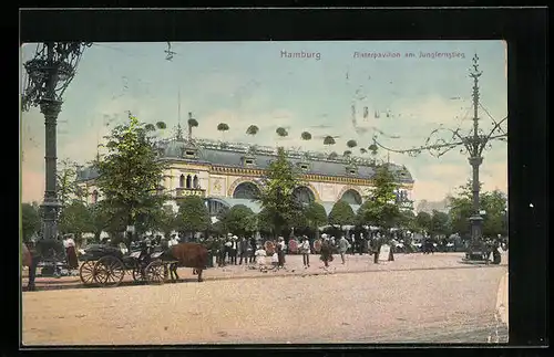 AK Hamburg-Neustadt, Alsterpavillon am Jungfernstieg