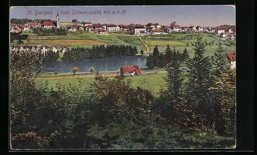 AK Sankt Georgen / Schwarzwald, Panorama