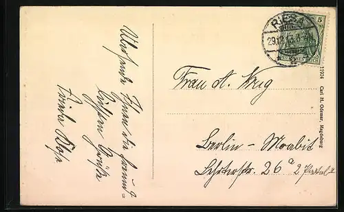 AK Riesa a. E., Rathaus und Klosterkirche