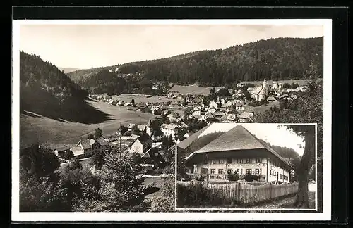 AK Todtmoos / Schwarzwald, Ortsansicht aus der Vogelschau, Gasthof und Pension Zum Maien