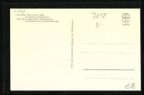 AK Bickensohl a. Kaiserstuhl, Ortsansicht aus der Vogelschau