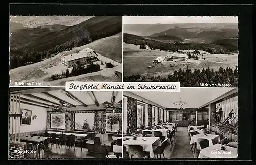 AK Sankt Peter / Schwarzwald, Berghotel Kandel, Blick von Westen, Blick ins Elztal