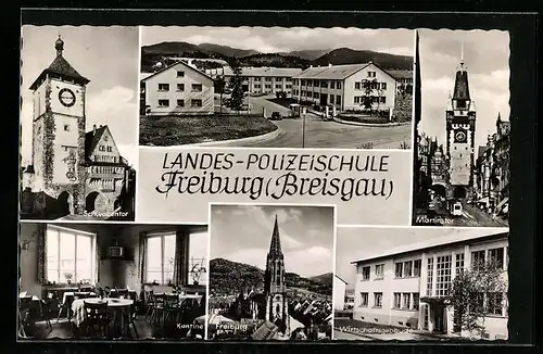 AK Freiburg i. Br., Landes-Polizeischule, Schwabentor, Martinstor