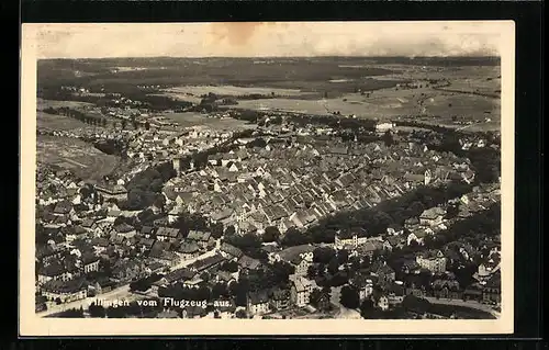 AK Villingen / Schwarzwald, Gesamtansicht vom Flugzeug aus gesehen