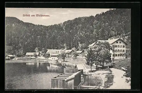 AK Urfeld / Walchensee, Uferpartie