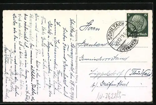 AK Schiltach / Schwarzwald, Strassenpartie