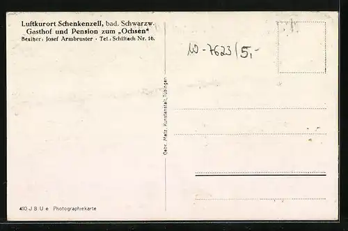 AK Schenkenzell / Schwarzwald, Ortsansicht aus der Vogelschau