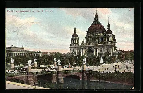 AK Berlin, Schlossbrücke mit Dom und Museum