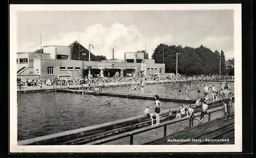 AK Halberstadt / Harz, Sommerbad