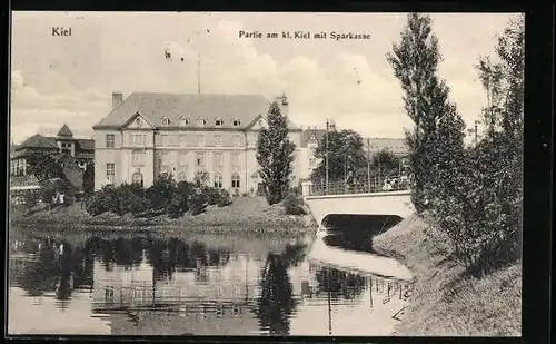 AK Kiel, Partie am kleinen Kiel mit Sparkasse