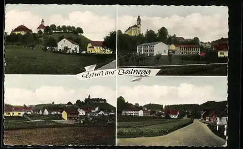 AK Bodnegg, Ortsansicht, Strassenpartie, Blick zur Kirche