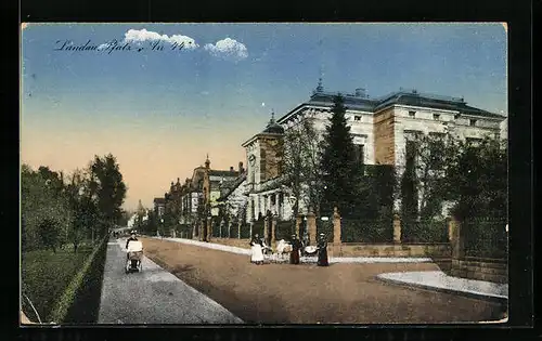 AK Landau / Pfalz, Strassenpartie An 44.