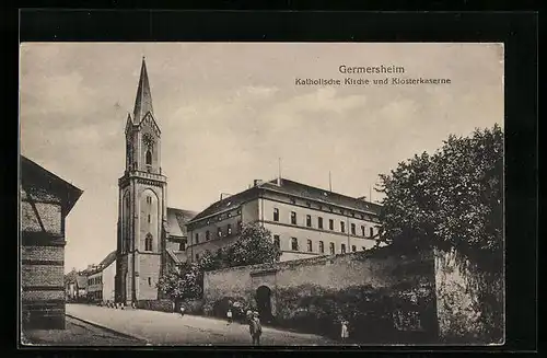 AK Germersheim, Katholische Kirche und Klosterkaserne