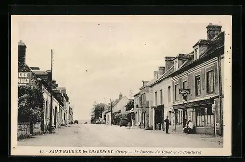 AK Saint-Maurice-les-Charencey, Le Bureau de Tabac et la Boucherie