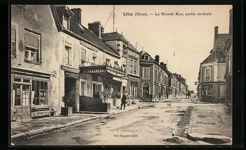 AK Céton, La Grande Rue, partie centrale