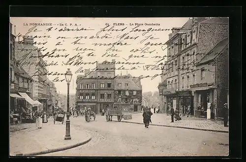 AK Flers, La Place Gambetta