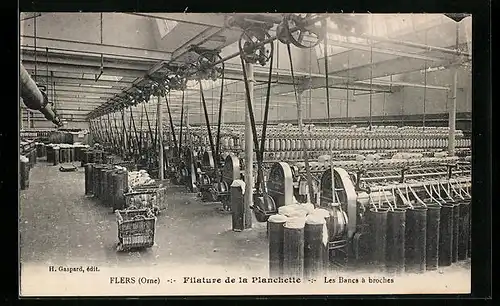 AK Flers, Filature de la Planchette, Les Bancs à broches